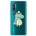 For Xiaomi CC9 Pro Lucency Painted TPU Protective(Bird Crocodile)