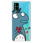 For Galaxy S20 Plus Lucency Painted TPU Protective(Loving Dinosaur)