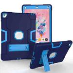 Contrast Color Robot Silicone + PC Tablet Case For iPad 6 / iPad Pro 9.7 2016(Navy Blue + Blue)