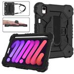 For iPad mini 6 Contrast Color Robot Silicone + PC Tablet Case(Black)