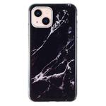 For iPhone 13 mini IMD Marble Pattern TPU Phone Case (Black)