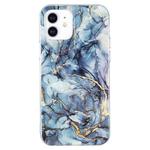 For iPhone 12 mini IMD Marble Pattern TPU Phone Case (Grey)