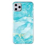 For iPhone 11 Pro Max IMD Marble Pattern TPU Phone Case (Green)