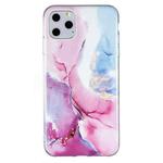For iPhone 11 Pro Max IMD Marble Pattern TPU Phone Case (Pink Blue)