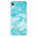 For iPhone XR IMD Marble Pattern TPU Phone Case(Green)
