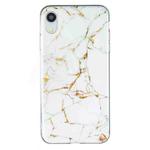 For iPhone XR IMD Marble Pattern TPU Phone Case(White)