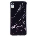 For iPhone XR IMD Marble Pattern TPU Phone Case(Black)