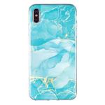 For iPhone X / XS IMD Marble Pattern TPU Phone Case(Green)