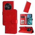 For Honor Magic4 / Magic4 Pro Embossed Sunflower Leather Phone Case(Red)