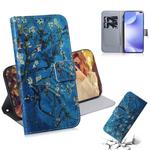 For Xiaomi Redmi K30 3D Colored Drawing Horizontal Flip Leather Case with Holder & Card Slot & Wallet(Prunus Armeniaca)