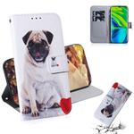For Xiaomi Note 10 3D Colored Drawing Horizontal Flip Leather Case with Holder & Card Slot & Wallet(Pug)