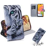 For Galaxy A01 3D Colored Drawing Horizontal Flip Leather Case with Holder & Card Slot & Wallet(Tiger)