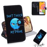 For Galaxy A01 3D Colored Drawing Horizontal Flip Leather Case with Holder & Card Slot & Wallet(Anger)