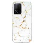 For Xiaomi 11T Pro IMD Marble Pattern TPU Phone Case(White)