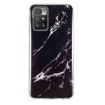 For Xiaomi Redmi 10 IMD Marble Pattern TPU Phone Case(Black)