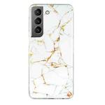 For Samsung Galaxy S22+ 5G IMD Marble Pattern TPU Phone Case(White)