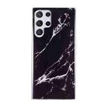 For Samsung Galaxy S22 Ultra 5G IMD Marble Pattern TPU Phone Case(Black)