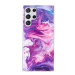 For Samsung Galaxy S22 Ultra 5G IMD Marble Pattern TPU Phone Case(Red)