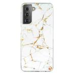 For Samsung Galaxy S21 5G IMD Marble Pattern TPU Phone Case(White)