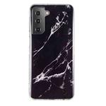 For Samsung Galaxy S21 5G IMD Marble Pattern TPU Phone Case(Black)
