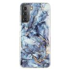 For Samsung Galaxy S21+ 5G IMD Marble Pattern TPU Phone Case(Grey)