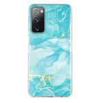 For Samsung Galaxy S20 FE 5G IMD Marble Pattern TPU Phone Case(Green)