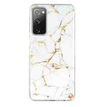 For Samsung Galaxy S20 FE 5G IMD Marble Pattern TPU Phone Case(White)