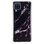 For Samsung Galaxy A12 5G IMD Marble Pattern TPU Phone Case(Black)