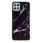 For Samsung Galaxy A22 5G IMD Marble Pattern TPU Phone Case(Black)