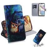 For Galaxy A70E 3D Colored Drawing Horizontal Flip Leather Case with Holder & Card Slot & Wallet(Owl)
