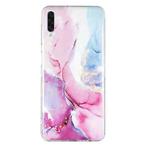 For Samsung Galaxy A70 IMD Marble Pattern TPU Phone Case(Pink Blue)