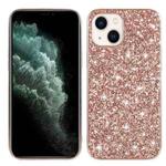 For iPhone 14 Plus Glitter Powder TPU Phone Case (Rose Gold)