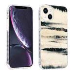 For iPhone 14 Sands Marble Double-sided IMD Pattern Phone Case (Black Gold)