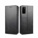 For Samsung Galaxy S20+ Calf Texture Horizontal Flip Leather Phone Case(Black)