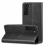 For Samsung Galaxy S22 Calf Texture Horizontal Flip Leather Phone Case(Black)