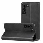 For Samsung Galaxy S22+ Calf Texture Horizontal Flip Leather Phone Case(Black)