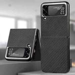 For Samsung Galaxy Z Flip4 5G Cross Pattern Slim PC Protective Phone Case(Black)