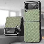 For Samsung Galaxy Z Flip4 5G Cross Pattern Slim PC Protective Phone Case(Green)