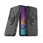 For Galaxy A11 PC + TPU Shockproof Protective Case with Magnetic Ring Holder(Black)