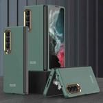 For Samsung Galaxy Z Fold4 GKK Ultra-thin Electroplating Lens Frame Phone Case(Green)