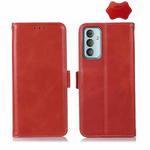 For Samsung Galaxy M13 4G Global Crazy Horse Top Layer Cowhide Leather Phone Case(Red)