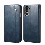 For Huawei Nova 10 4G Oil Wax Crazy Horse Texture Leather Phone Case(Blue)