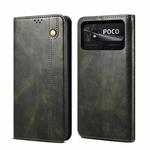 For Xiaomi Poco C40 Global Oil Wax Crazy Horse Texture Leather Phone Case(Green)