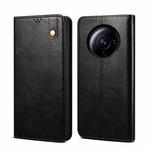 For Xiaomi 12S Ultra Oil Wax Crazy Horse Texture Leather Phone Case(Black)