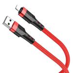 Borofone BU35 USB to 8 Pin Influence Charging Data Cable, Length:1.2m(Red)