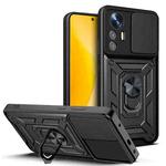 For Xiaomi 12 Lite Sliding Camera Design TPU + PC Phone Case(Black)