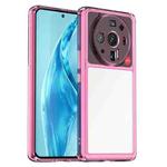 For Xiaomi 12S Ultra Colorful Series Acrylic + TPU Phone Case(Transparent Pink)