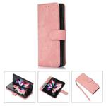 For Samsung Galaxy Z Fold4 Horizontal Flip Leather Phone Case with Pen Slot(Pink)