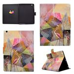 For iPad 5 / 6 Horizontal Flip Leather Case with Holder & Card Slot & Sleep / Wake-up Function(Flamingo)