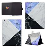 For iPad 5 / 6 Horizontal Flip Leather Case with Holder & Card Slot & Sleep / Wake-up Function(Blue White Stitching)